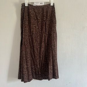vintage brown maxi skirt